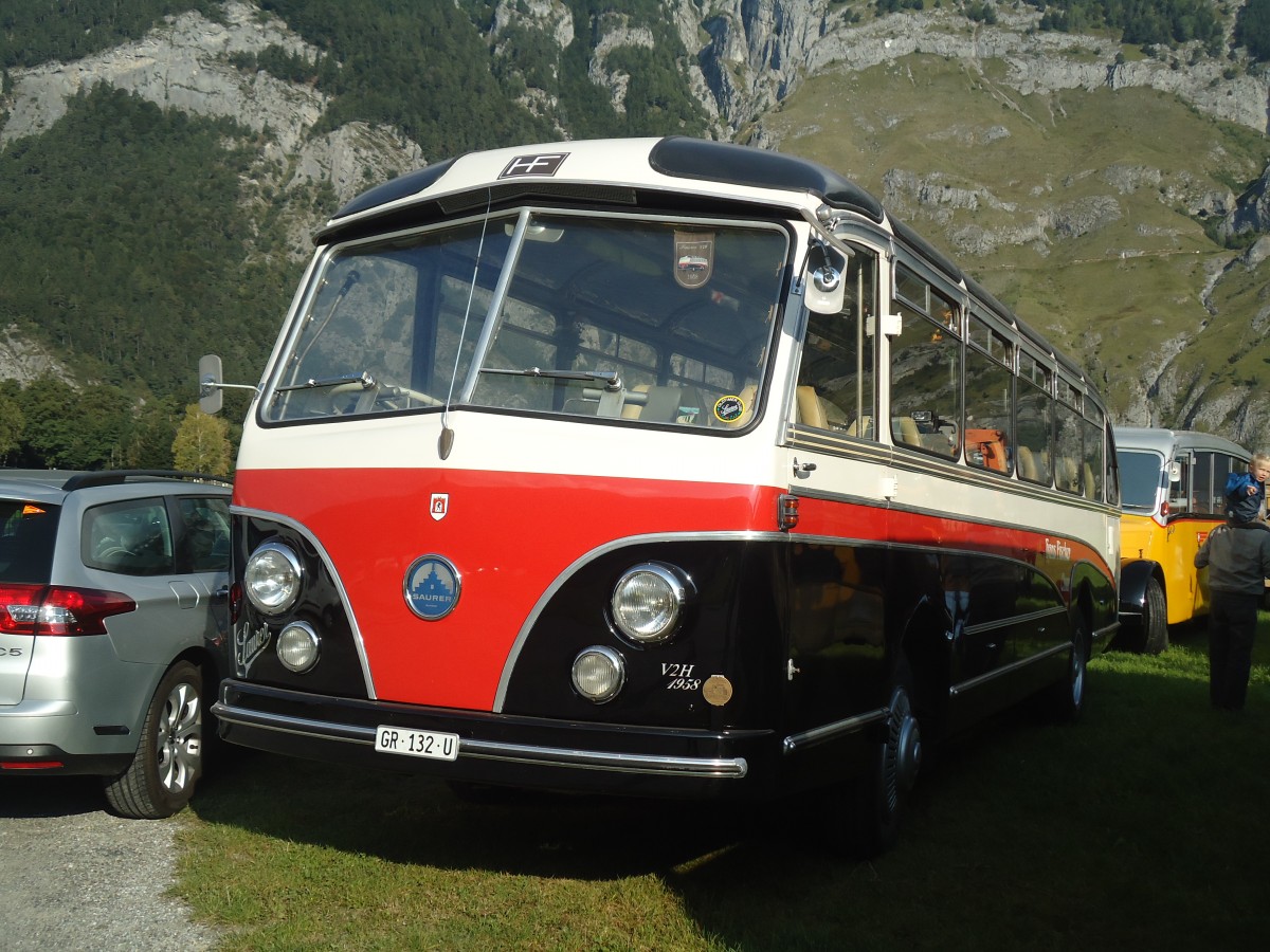 (141'591) - Fischer, Chur - GR 132 U - Saurer/FHS (ex Zumwald, Fribourg; ex Schwitter, Kandersteg; ex Winterhalder, Z�rich) am 15. September 2012 in Chur, Waffenplatz