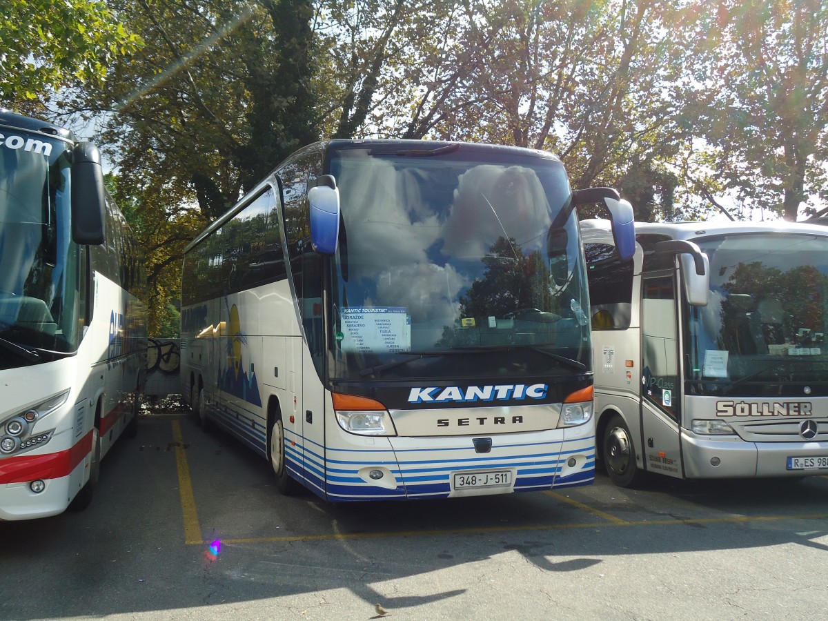 (141'792) - Aus Bosnien&Herzegowina: Kantic, Tesanj - 348-J-511 - Setra am 15. September 2012 in Z�rich, Sihlquai