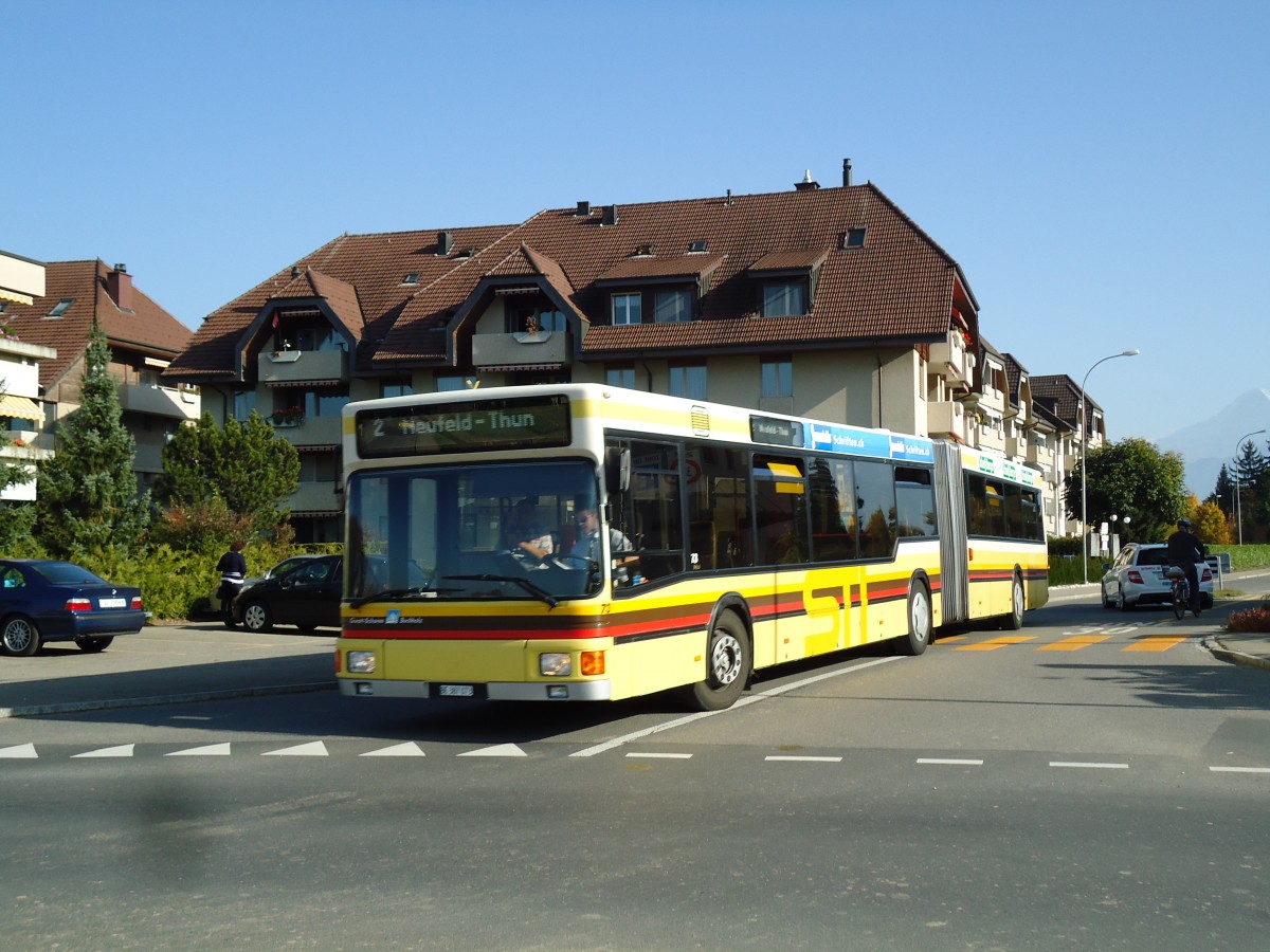 (142'079) - STI Thun - Nr. 73/BE 387'073 - MAN am 22. Oktober 2012 in Thun, L�ngg�ssli