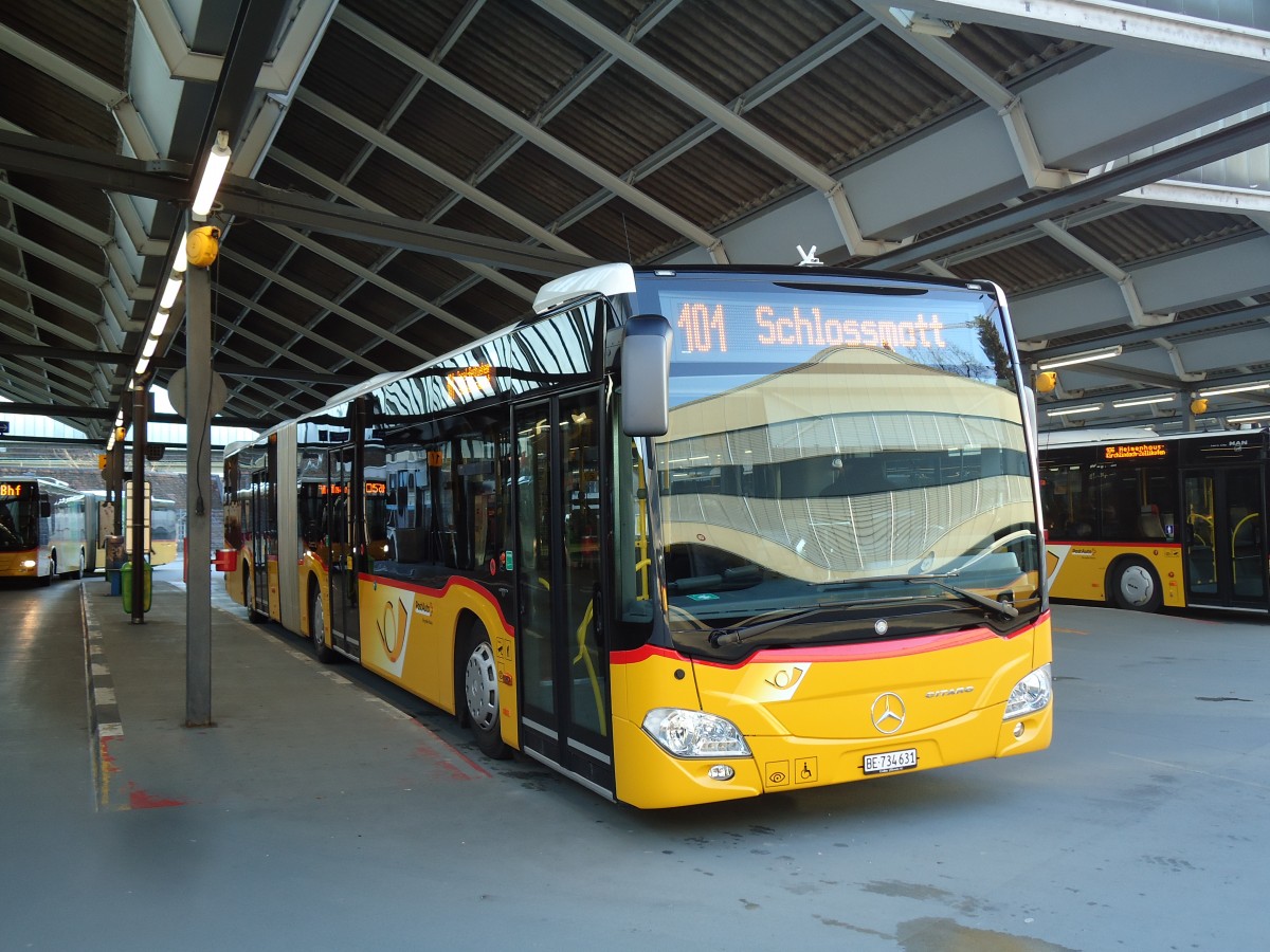 (142'854) - PostAuto Bern - Nr. 631/BE 734'631 - Mercedes am 29. Dezember 2012 in Bern, Postautostation