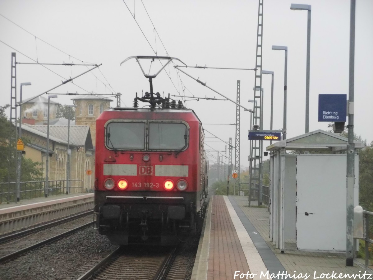 143 192 verl�sst den Bahnhof Delitzsch ob Bf am 19.10.15