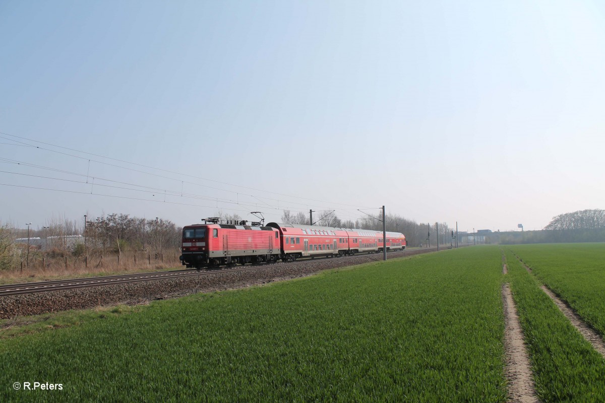 143 857-1 als RB 26112 Leipzig HBF - Dessau bei Podelwitz. 29.03.14