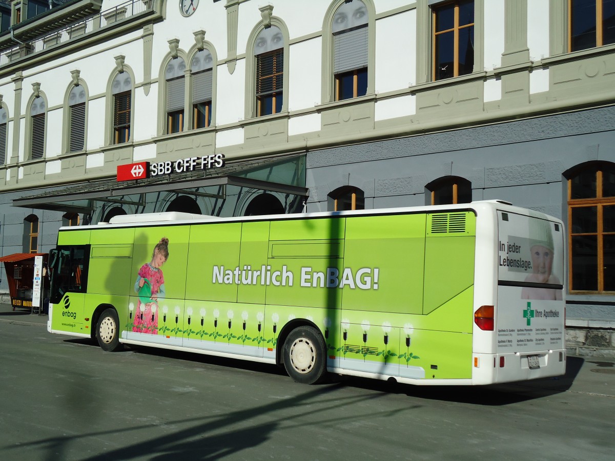 (143'196) - PostAuto Wallis - VS 241'962 - Mercedes am 10. Februar 2013 beim Bahnhof Brig