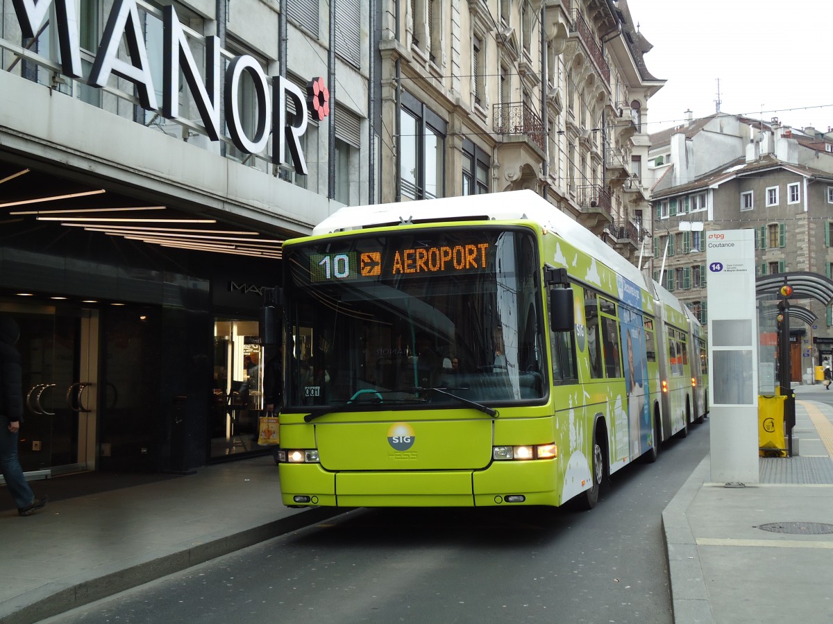 (143'374) - TPG Genve - Nr. 788 - Hess/Hess Doppelgelenktrolleybus am 22. Februar 2013 in Genve, Coutance