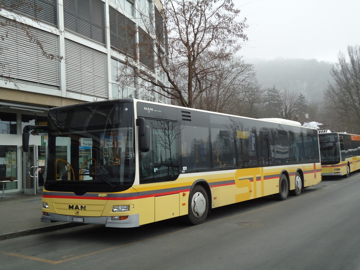 (143'448) - STI Thun - Nr. 131/BE 801'131 - MAN am 4. M�rz 2013 bei der Schiffl�ndte Thun