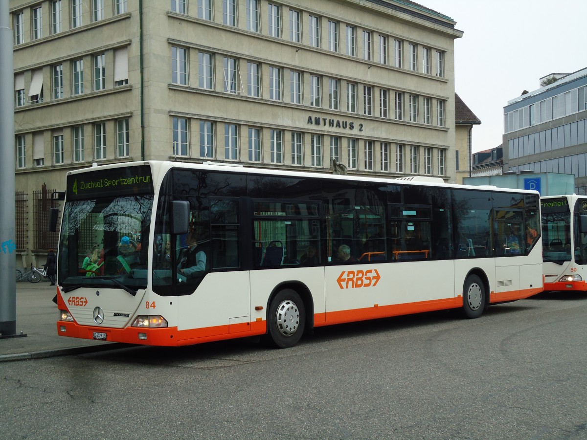 (143'546) - BSU Solothurn (RBS) - Nr. 84/BE 602'813 - Mercedes (RBS Worblaufen Nr. 13) am 23. M�rz 2013 in Solothurn, Amthausplatz