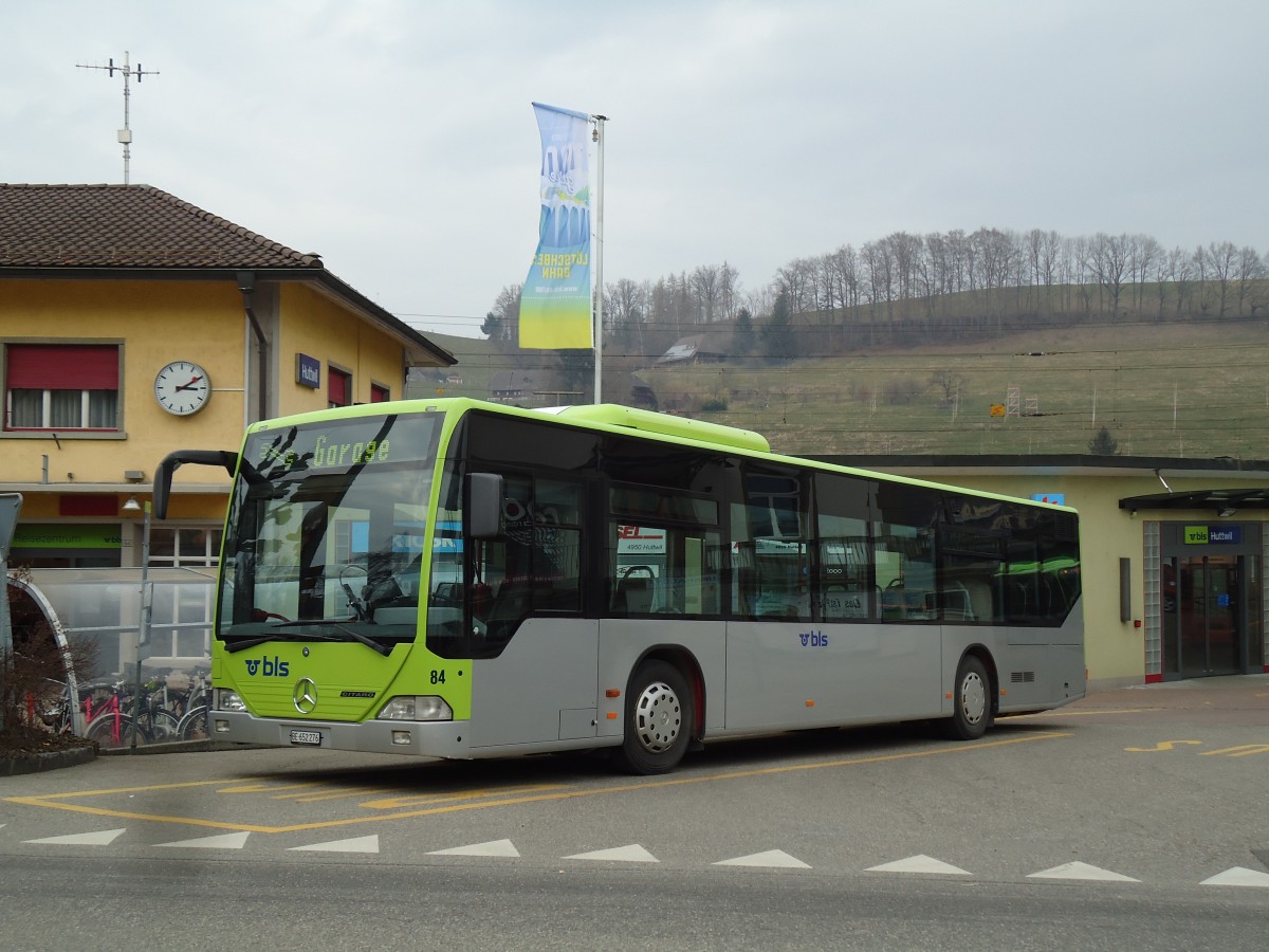 (143'562) - Busland, Burgdorf - Nr. 84/BE 652'276 - Mercedes (ex Lanz, Huttwil) am 23. M�rz 2013 beim Bahnhof Huttwil