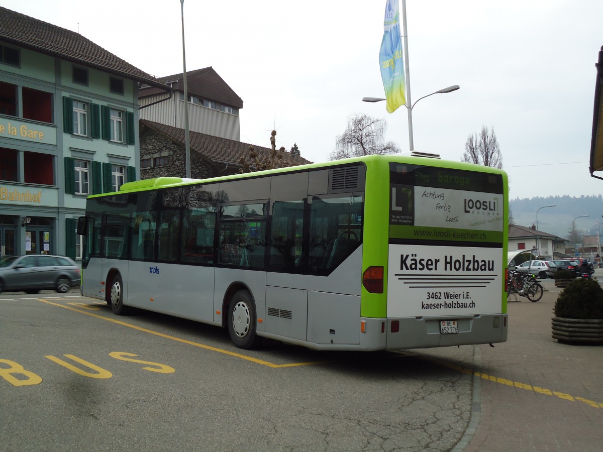 (143'564) - Busland, Burgdorf - Nr. 84/BE 652'276 - Mercedes (ex Lanz, Huttwil) am 23. M�rz 2013 beim Bahnhof Huttwil