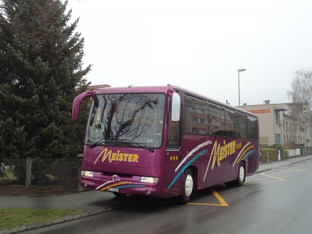 (143'580) - Meister, Thun - BE 13'661 - Irisbus am 29. M�rz 2013 in Thun, Milit�rstrasse