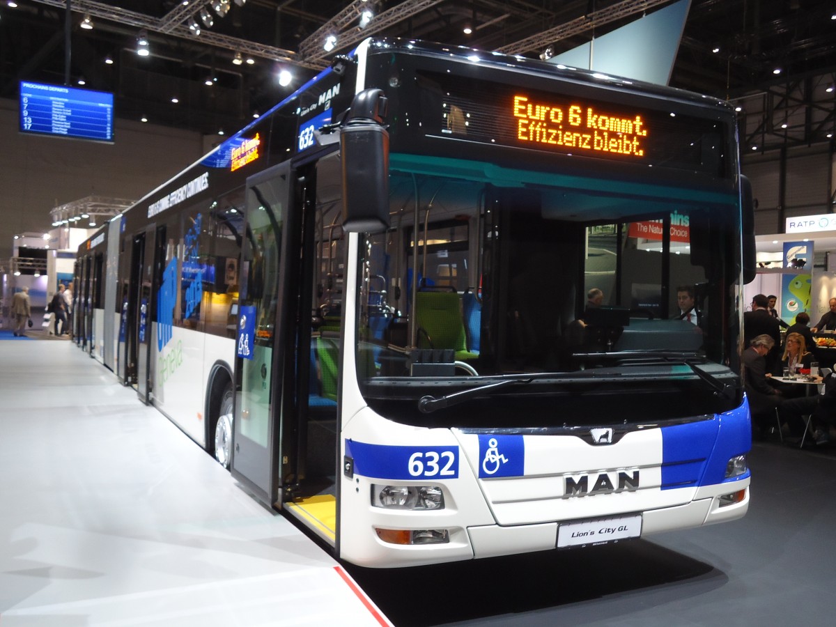 (144'664) - TL Lausanne - Nr. 632 - MAN am 27. Mai 2013 in Gen�ve, UITP