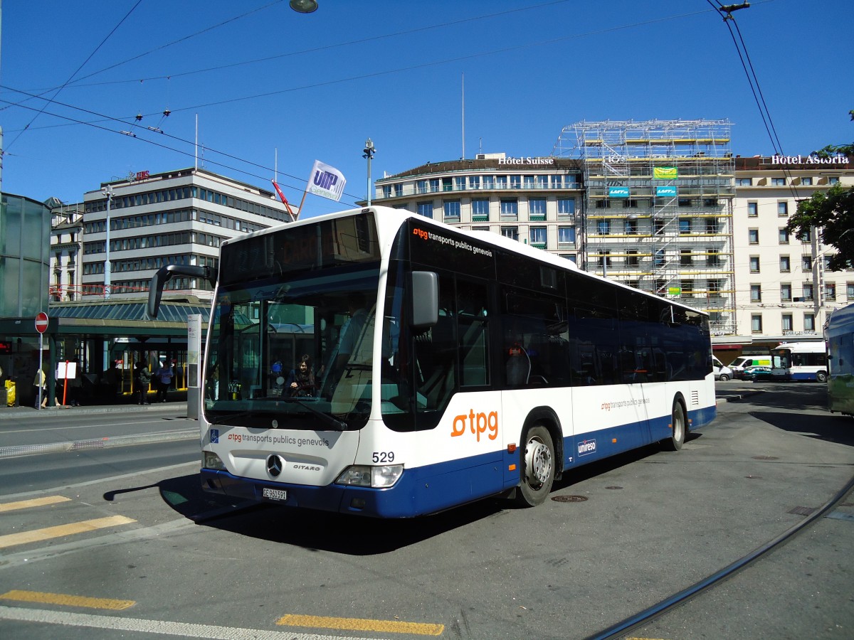 (144'705) - TPG Gen�ve - Nr. 529/GE 960'591 - Mercedes am 27. Mai 2013 beim Bahnhof Gen�ve