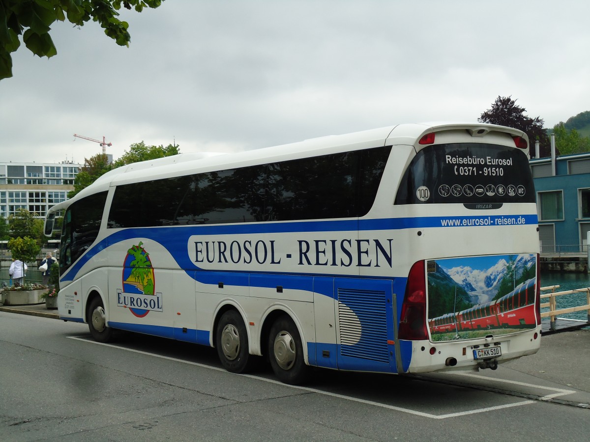 (144'786) - Aus Deutschland: Eurosol, Chemnitz - C-KK 510 - Scania/Irizar am 2. Juni 2013 bei der Schiffl�ndte Thun