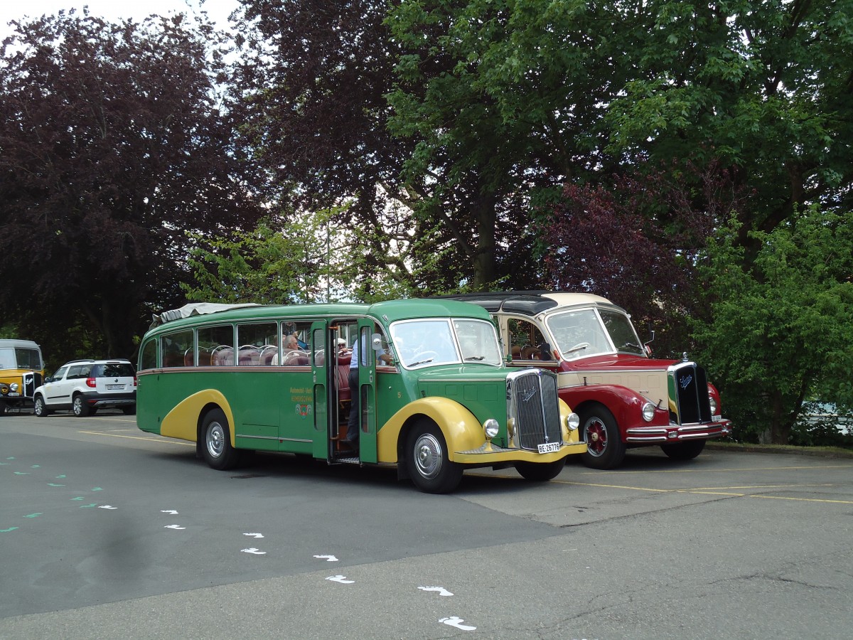 (145'046) - STI Thun - Nr. 15/BE 26'776 - Saurer/R&J (ex AvH Heimenschwand Nr. 5) am 15. Juni 2013 in Thun, Garage