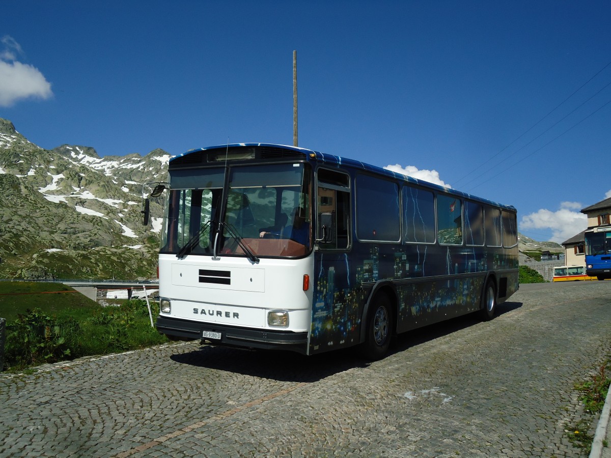 (145'852) - Gloor, Staufen - AG 9380 U - Saurer/Hess (ex ALMAT, Tagelswangen; ex P 26'516) am 20. Juli 2013 in Gotthard, Passhhe