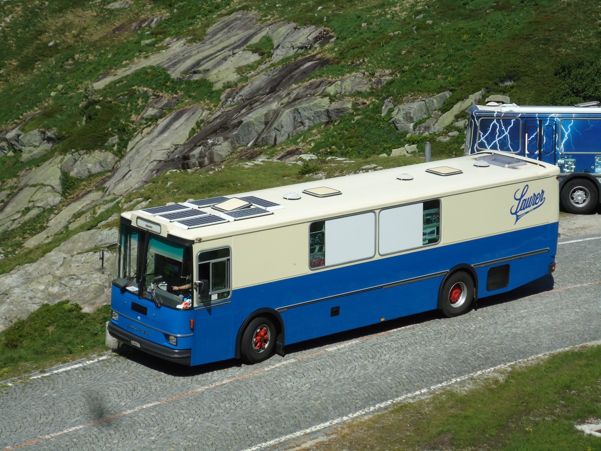 (145'865) - Hauser, W�denswil - ZH 203'215 - Saurer/R&J (ex Bucher, Gr�t; ex P 25'648) am 20. Juli 2013 in Gotthard, Alte Tremolastrasse