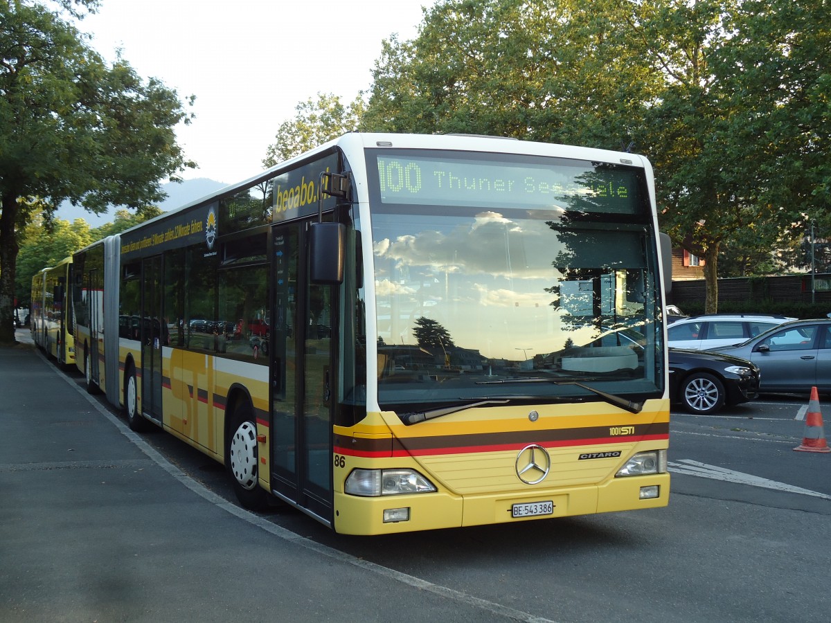 (146'097) - STI Thun - Nr. 86/BE 543'386 - Mercedes am 27. Juli 2013 in Thun, Lachen