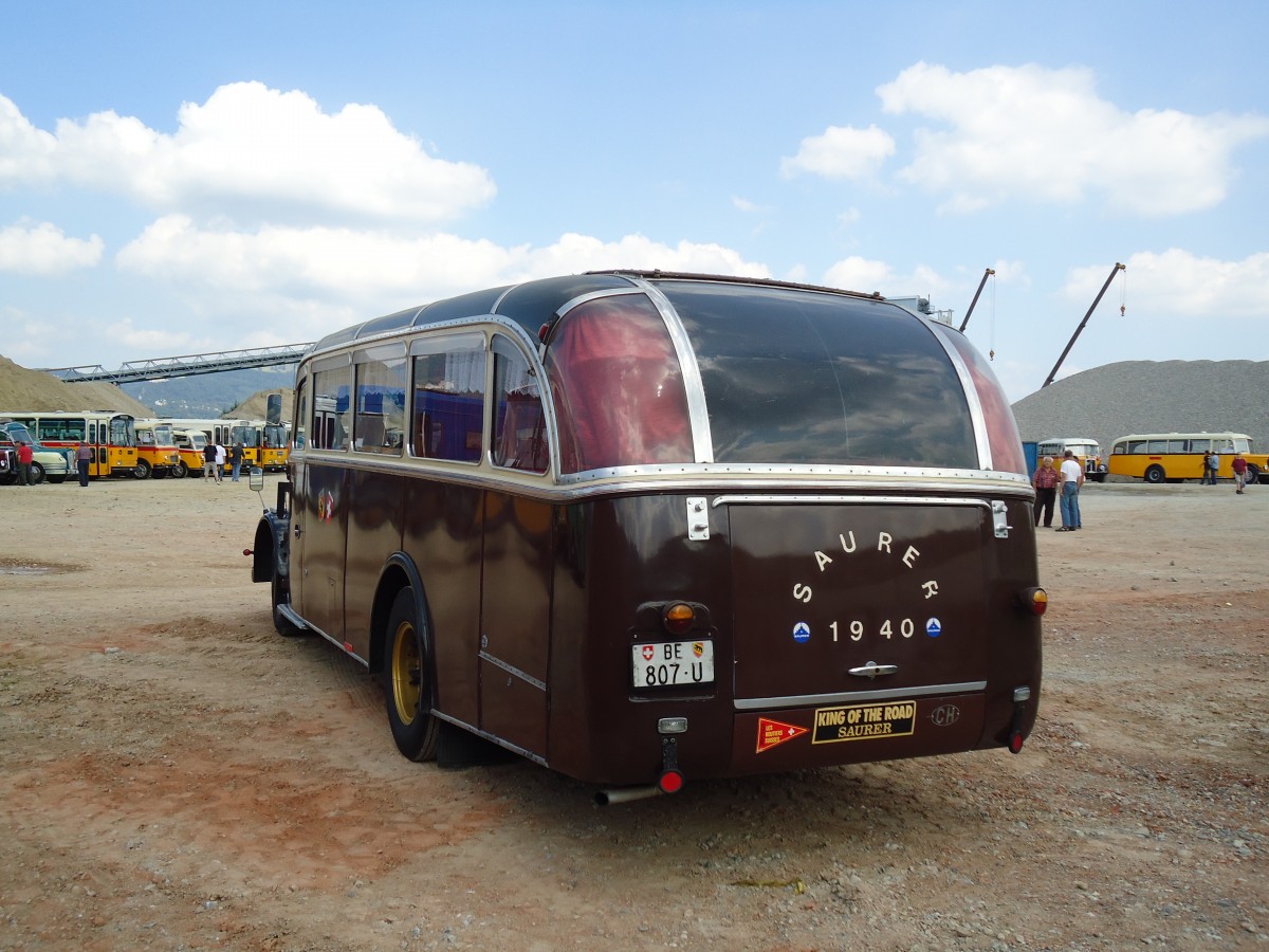 (146'752) - Eberhard, Messen - BE 807 U - Saurer/Lauber (ex Faigaux, Malleray; ex Schpbach, Murten; ex Marti, Kallnach) am 31. August 2013 in Niederbipp, Saurertreffen