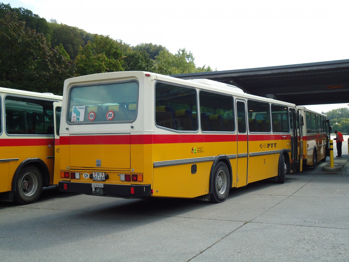 (146'932) - Bernair, M�nsingen - BE 651'182 - Saurer/T�scher (ex Schebath, Lauerz; ex Albin, F�llanden; ex Heim, Flums) am 1. September 2013 in Burgdorf, AMP