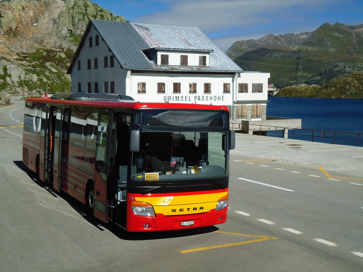 (147'039) - AFA Adelboden - Nr. 24/BE 26'701 - Setra am 2. September 2013 in Grimsel, Passh�he (Einsatz AVG M.)