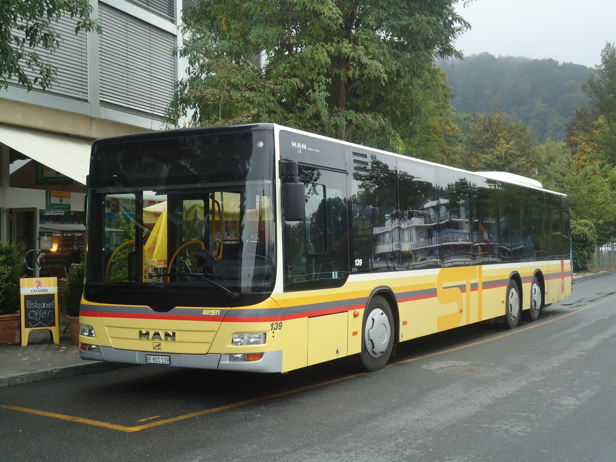 (147'428) - STI Thun - Nr. 139/BE 801'139 - MAN am 30. September 2013 bei der Schiffl�ndte Thun