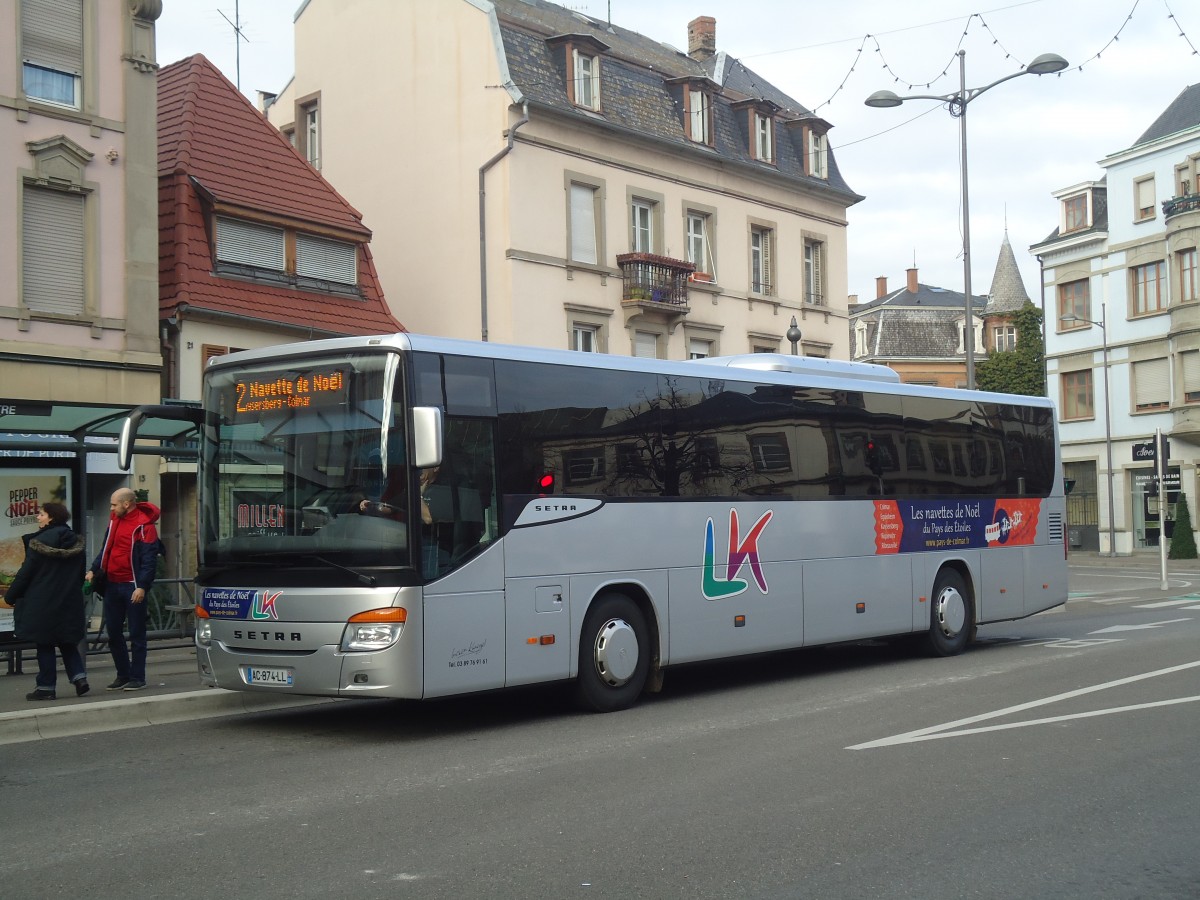 (148'204) - Kunegel, Colmar - AC 874 LL - Setra am 7. Dezember 2013 in Colmar, Thtre