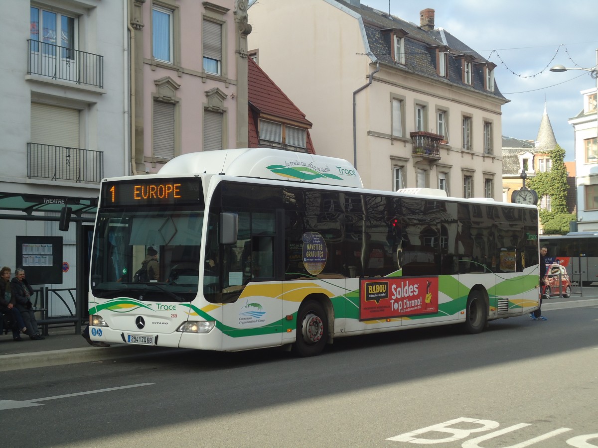 (148'212) - TRACE Colmar - Nr. 269/2941 ZQ 68 - Mercedes am 7. Dezember 2013 in Colmar, Th��tre