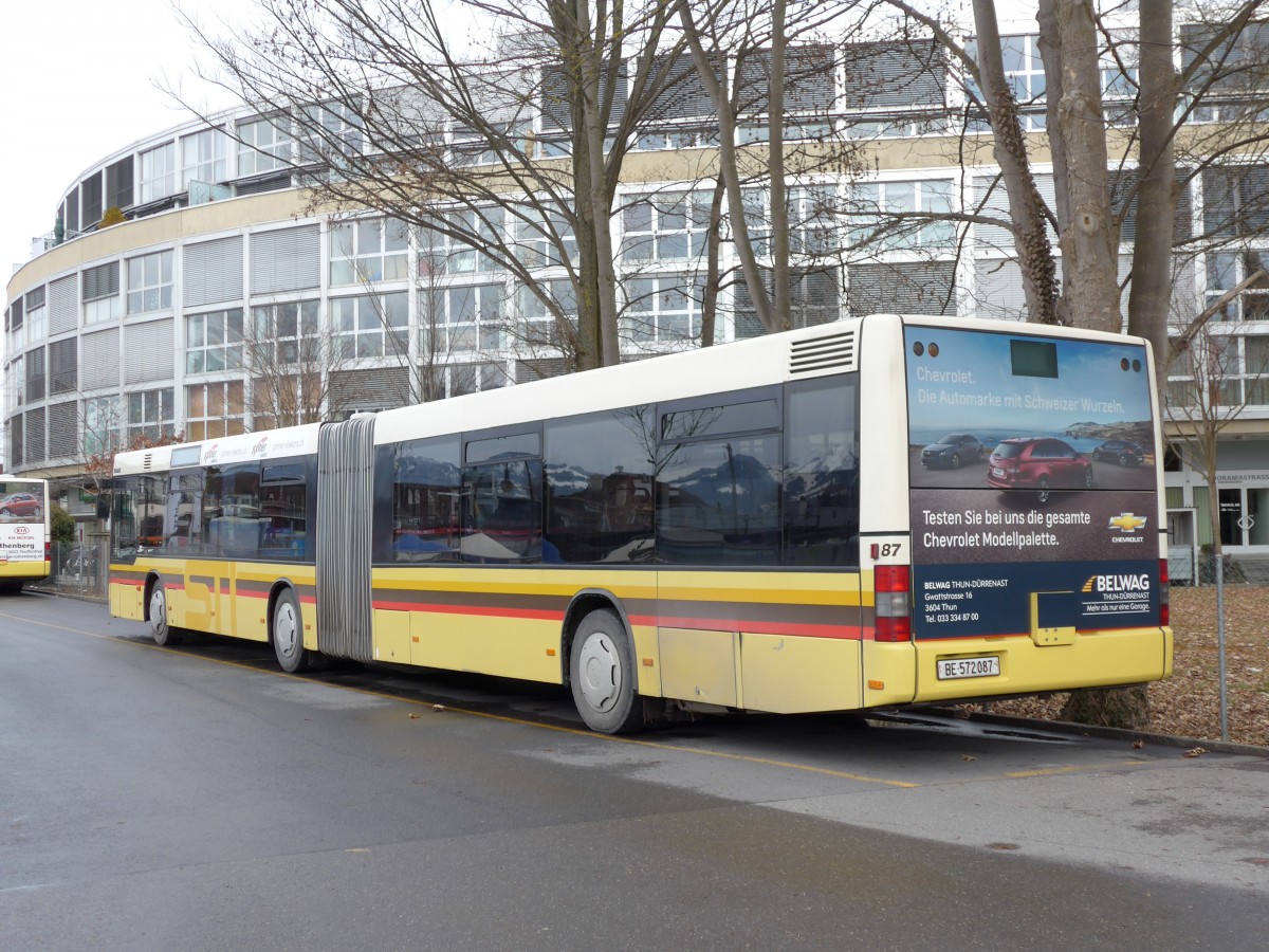 (148'664) - STI Thun - Nr. 87/BE 572'087 - MAN am 26. Januar 2014 bei der Schiffl�ndte Thun