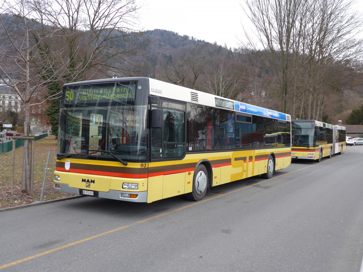 (148'686) - STI Thun - Nr. 93/BE 572'093 - MAN am 29. Januar 2014 bei der Schifflndte Thun