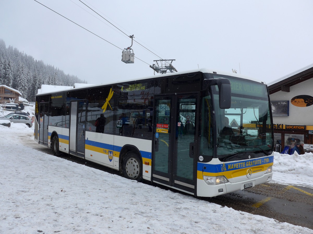 (148'724) - TMR Martigny - Nr. 101/VS 176'079 - Mercedes am 2. Februar 2014 in Verbier, M�dran
