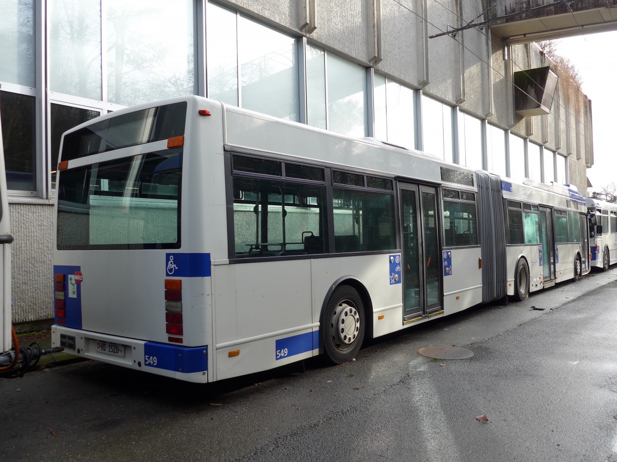 (148'754) - TL Lausanne - Nr. 549/VD 1520 - Van Hool am 2. Februar 2014 in Lausanne, D�p�t Borde