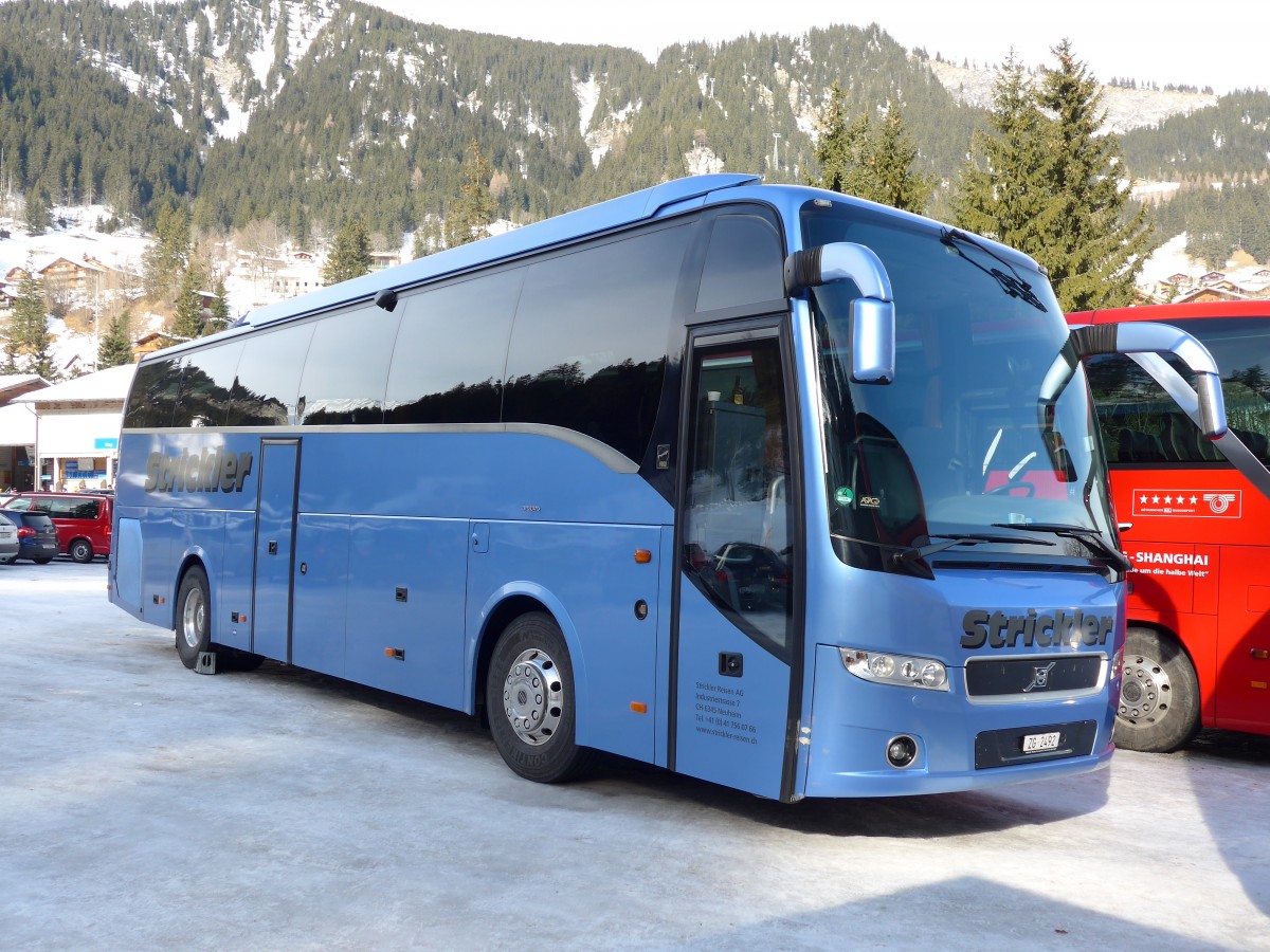 (148'847) - Strickler, Neuheim - ZG 2492 - Volvo am 15. Februar 2014 in Adelboden, ASB