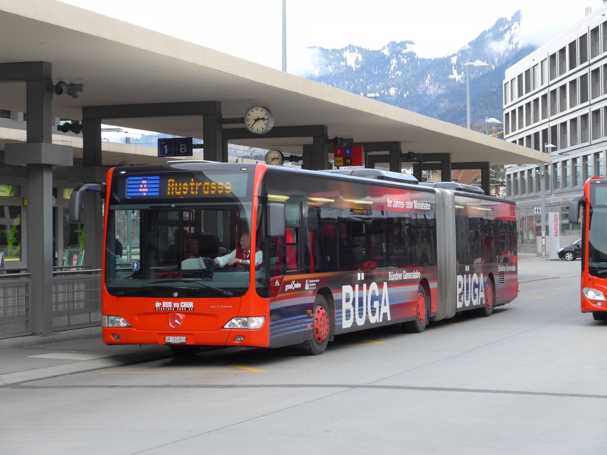 (149'149) - SBC Chur - Nr. 53/GR 155'853 - Mercedes am 1. M�rz 2014 beim Bahnhof Chur