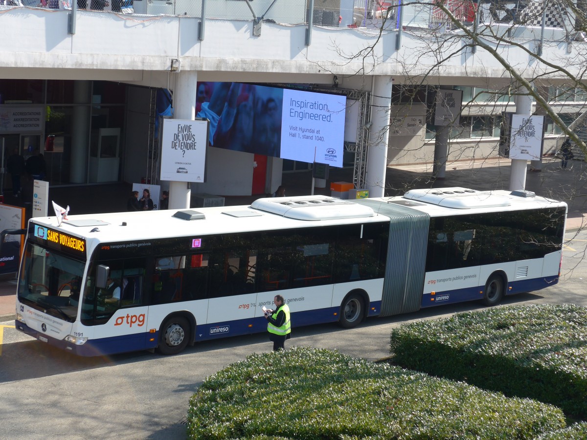 (149'188) - TPG Gen�ve - Nr. 1191/GE 961'265 - Mercedes am 9. M�rz 2014 in Gen�ve, Palexpo