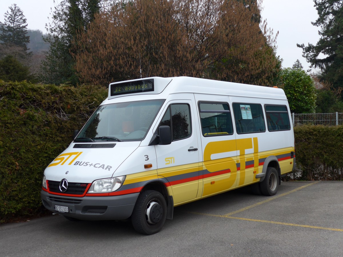 (149'350) - STI Thun - Nr. 3/BE 551'003 - Mercedes am 15. M�rz 2014 bei der Schiffl�ndte Thun