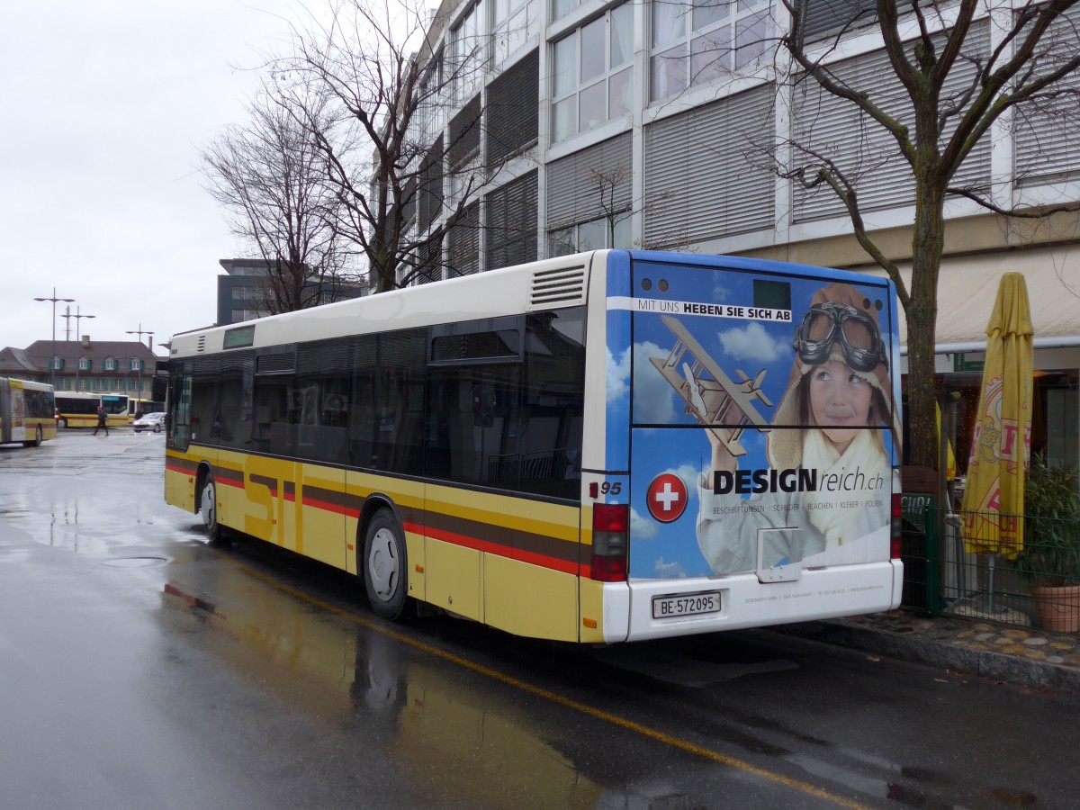 (149'367) - STI Thun - Nr. 95/BE 572'095 - MAN am 22. M�rz 2014 bei der Schiffl�ndte Thun