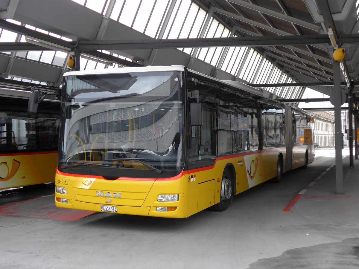 (149'375) - PostAuto Bern - Nr. 667/BE 615'372 - MAN am 23. M�rz 2014 in Bern, Postautostation