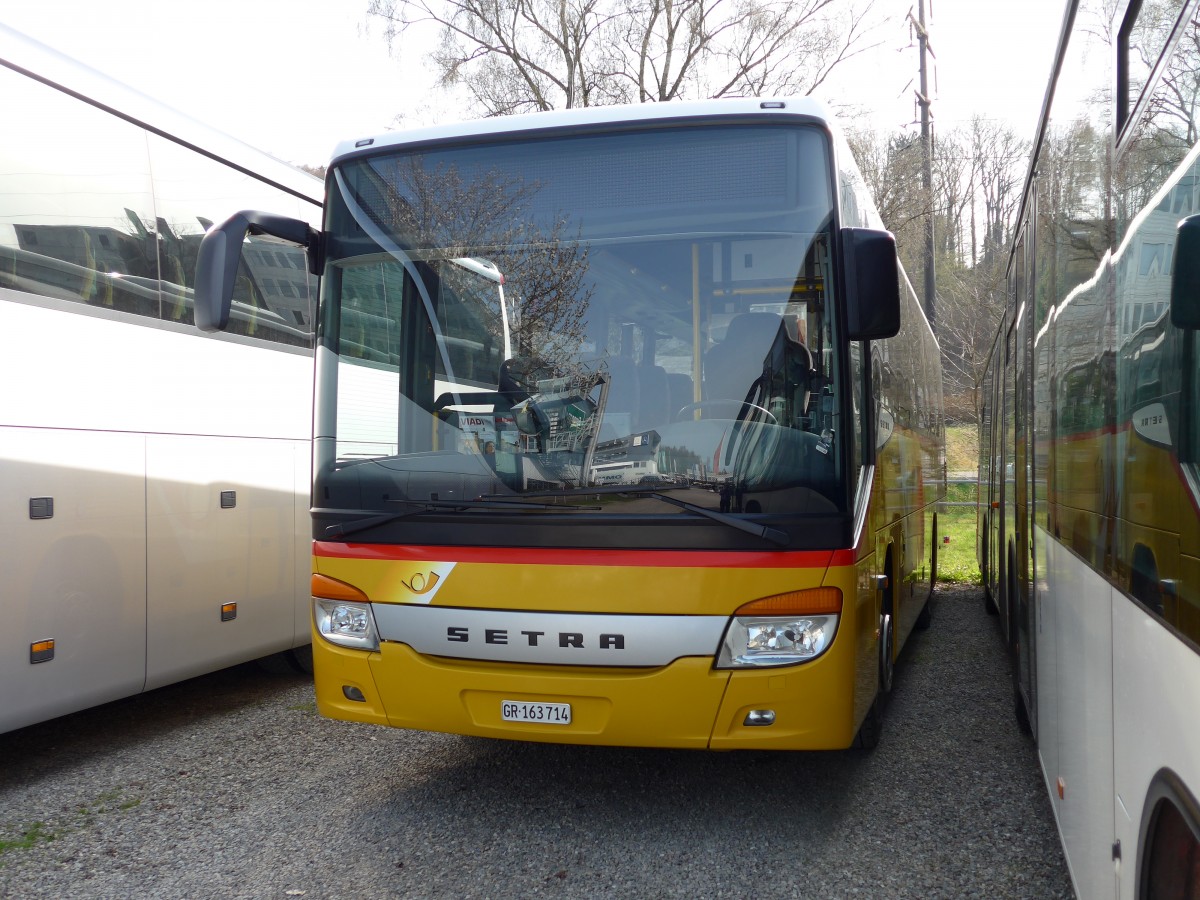 (149'532) - Mark, Andeer - GR 163'714 - Setra (ex GR 8809) am 31. M�rz 2014 in Kloten, EvoBus