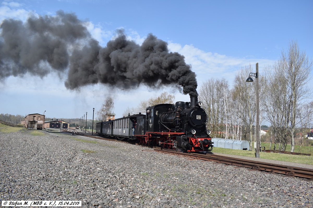 15.04.2018 - Tag der Industriekultur: Abfahrt aus Hettstedt Kupferkammerhütte in Richtung Benndorf.