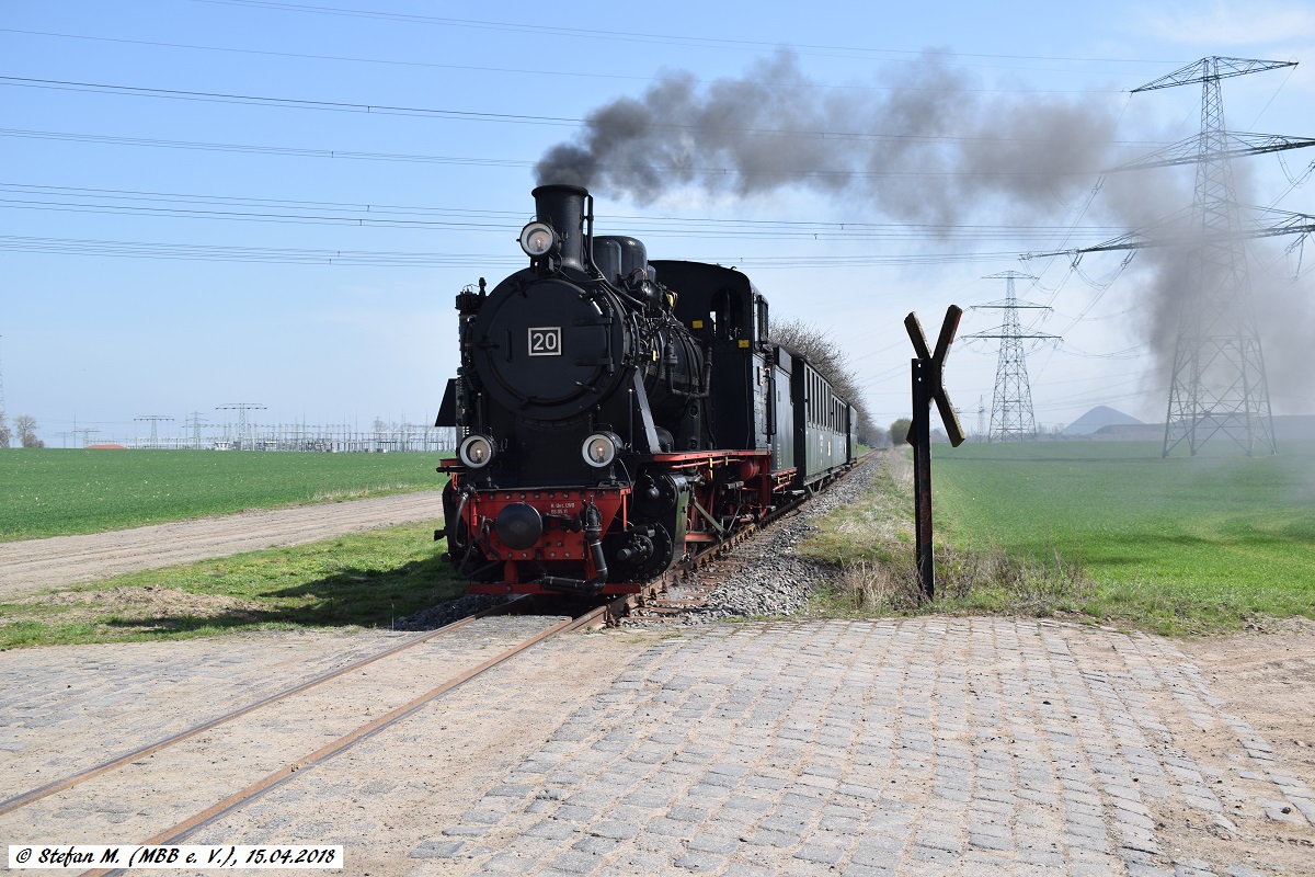 15.04.2018 - Tag der Industriekultur: Hier zwischen Zirkelschacht und Bocksthal in Richtung Benndorf.