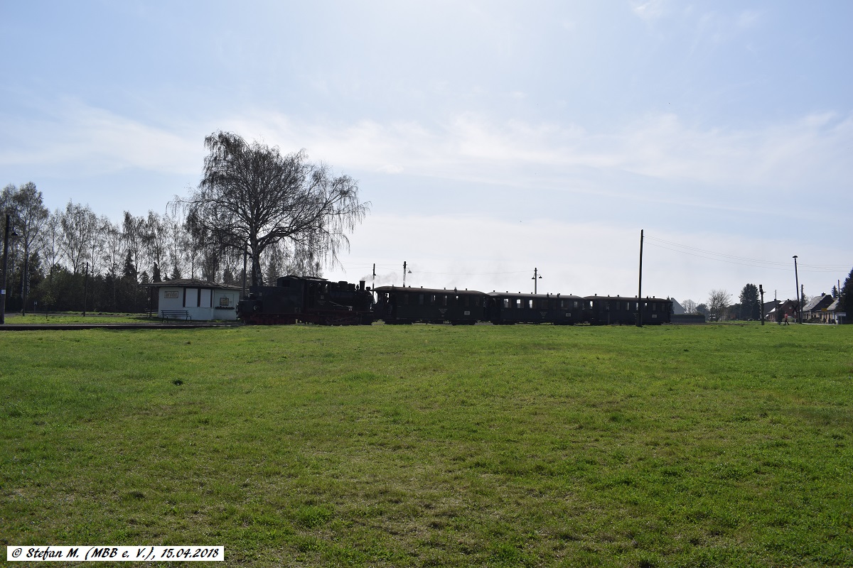 15.04.2018 - Tag der Industriekultur:Einfahrt des erten Zuges in Siersleben.