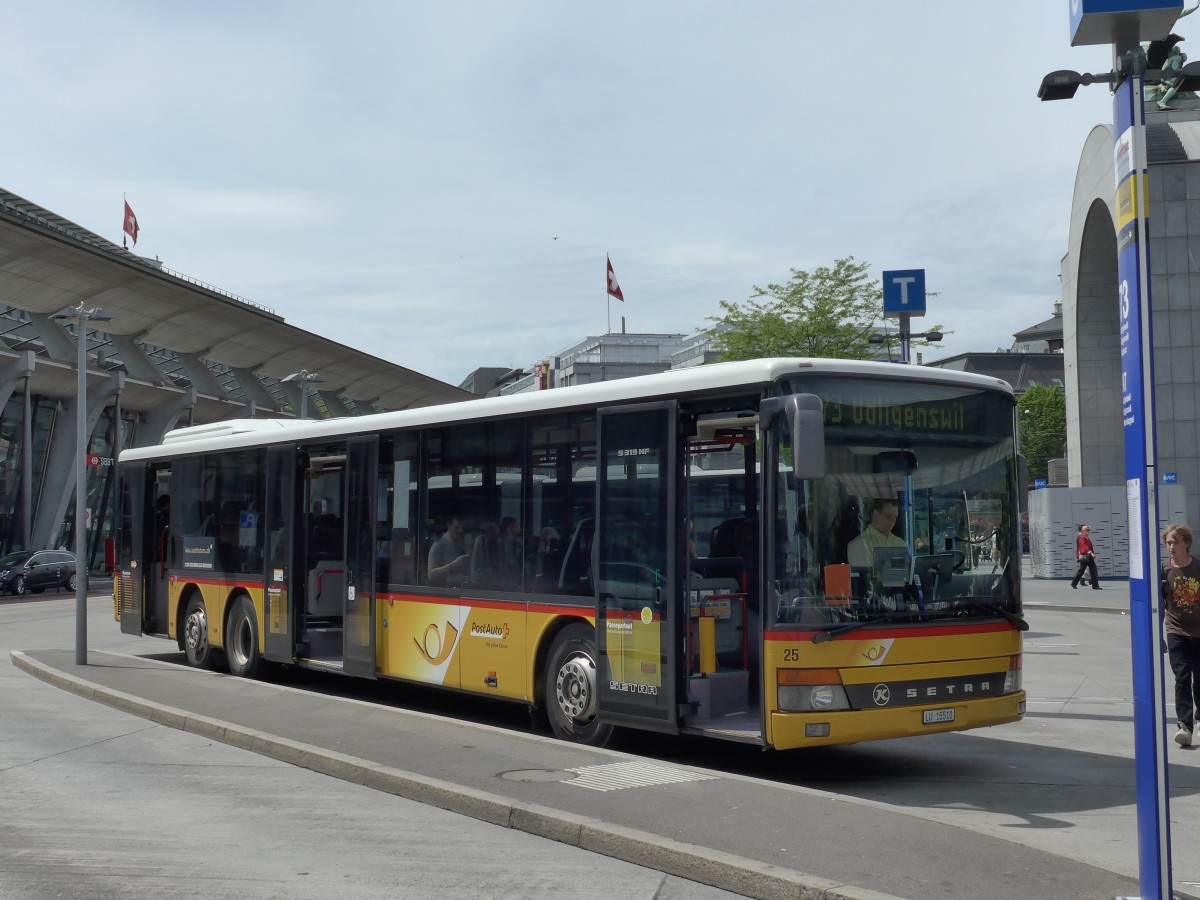 (150'624) - Bucheli, Kriens - Nr. 25/LU 15'510 - Setra am 10. Mai 2014 beim Bahnhof Luzern