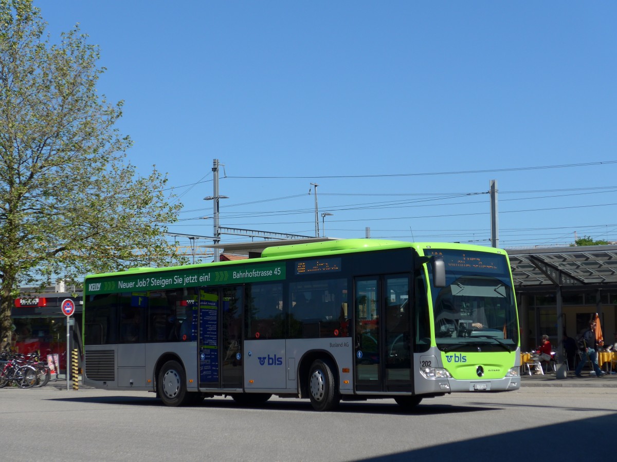 (150'692) - Busland, Burgdorf - Nr. 202/BE 737'202 - Mercedes am 18. Mai 2014 beim Bahnhof Burgdorf