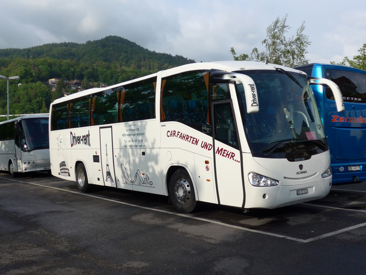 (150'752) - Spti, Heinrichswil - SO 157'053 - Scania/Irizar am 22. Mai 2014 in Thun, Seestrasse