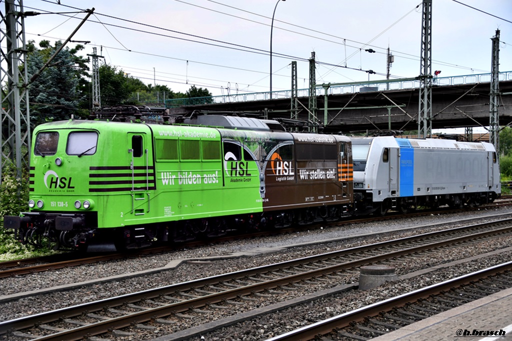 151 138-5 und 185 691-3 waren abgeb�gelt in hh-harburg,21.07.18