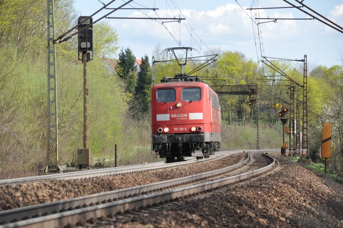 151 138-5 der Railion in Ulm am 07.04.2011.