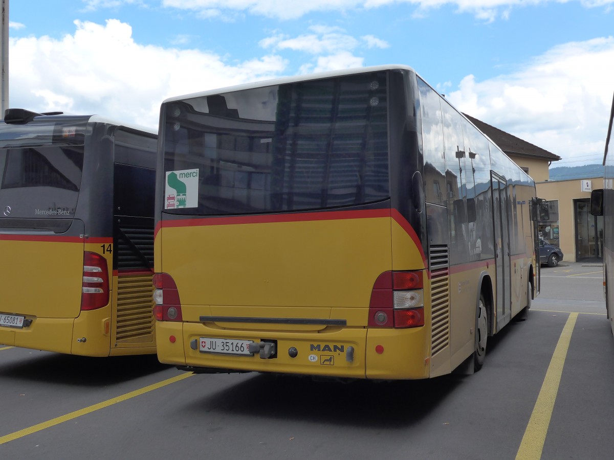 (151'059) - Odiet, Pleigne - JU 35'166 - MAN/G�ppel am 29. Mai 2014 in Del�mont, Place de la Poste