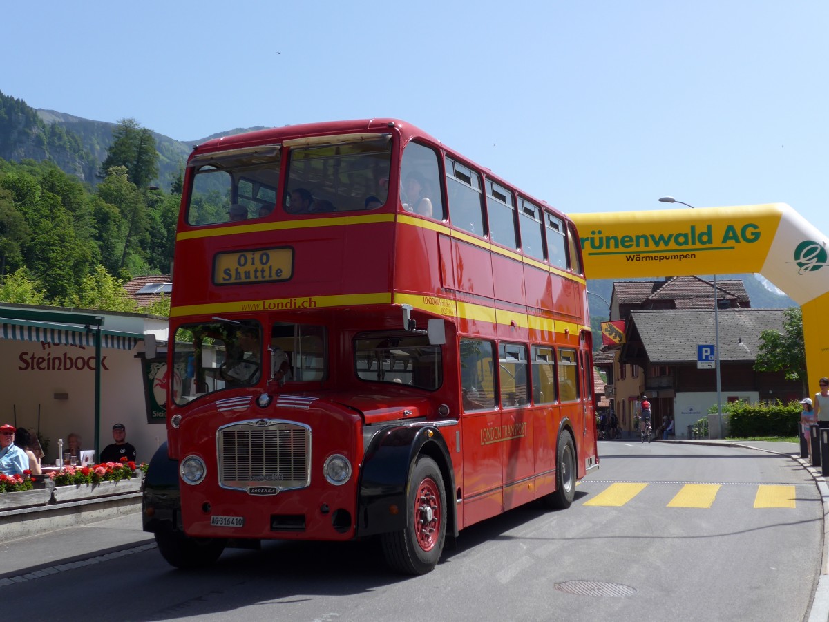 (151'239) - Londonbus, Holziken - AG 316'410 - Lodekka (ex Londonbus) am 8. Juni 2014 in Brienz, OiO
