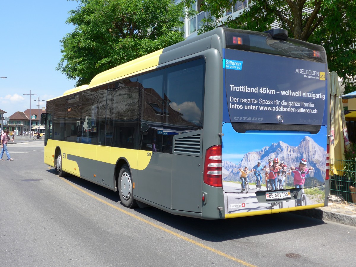 (151'457) - STI Thun - Nr. 155/BE 801'155 - Mercedes am 12. Juni 2014 bei der Schiffl�ndte Thun