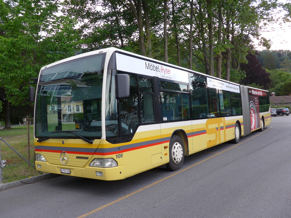 (151'603) - STI Thun - Nr. 108/BE 700'108 - Mercedes am 19. Juni 2014 bei der Schifflndte Thun