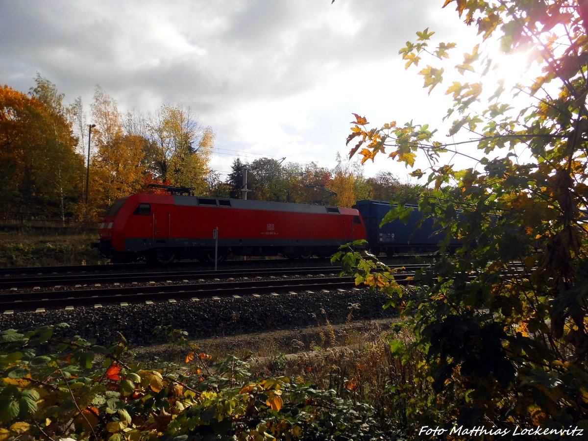 152 057-6 mit einem G�terzug in Leipzig-Plagwitz am 2.11.16